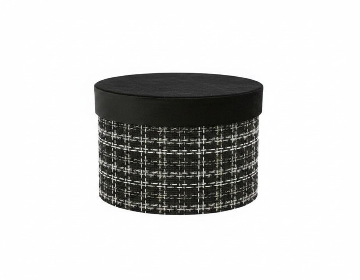 AUFBEWAHRUNGSBOX  - Schwarz/Weiß, Basics, Naturmaterialien (21.5/14cm)