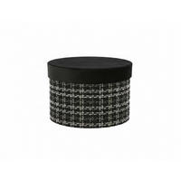 AUFBEWAHRUNGSBOX  - Schwarz/Weiß, Basics, Naturmaterialien (21.5/14cm)