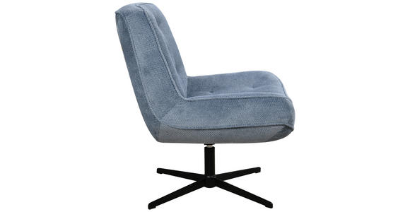 SESSEL in Struktur Blaugrau  - Blaugrau/Schwarz, Design, Holz/Textil (71/83/79cm) - Carryhome