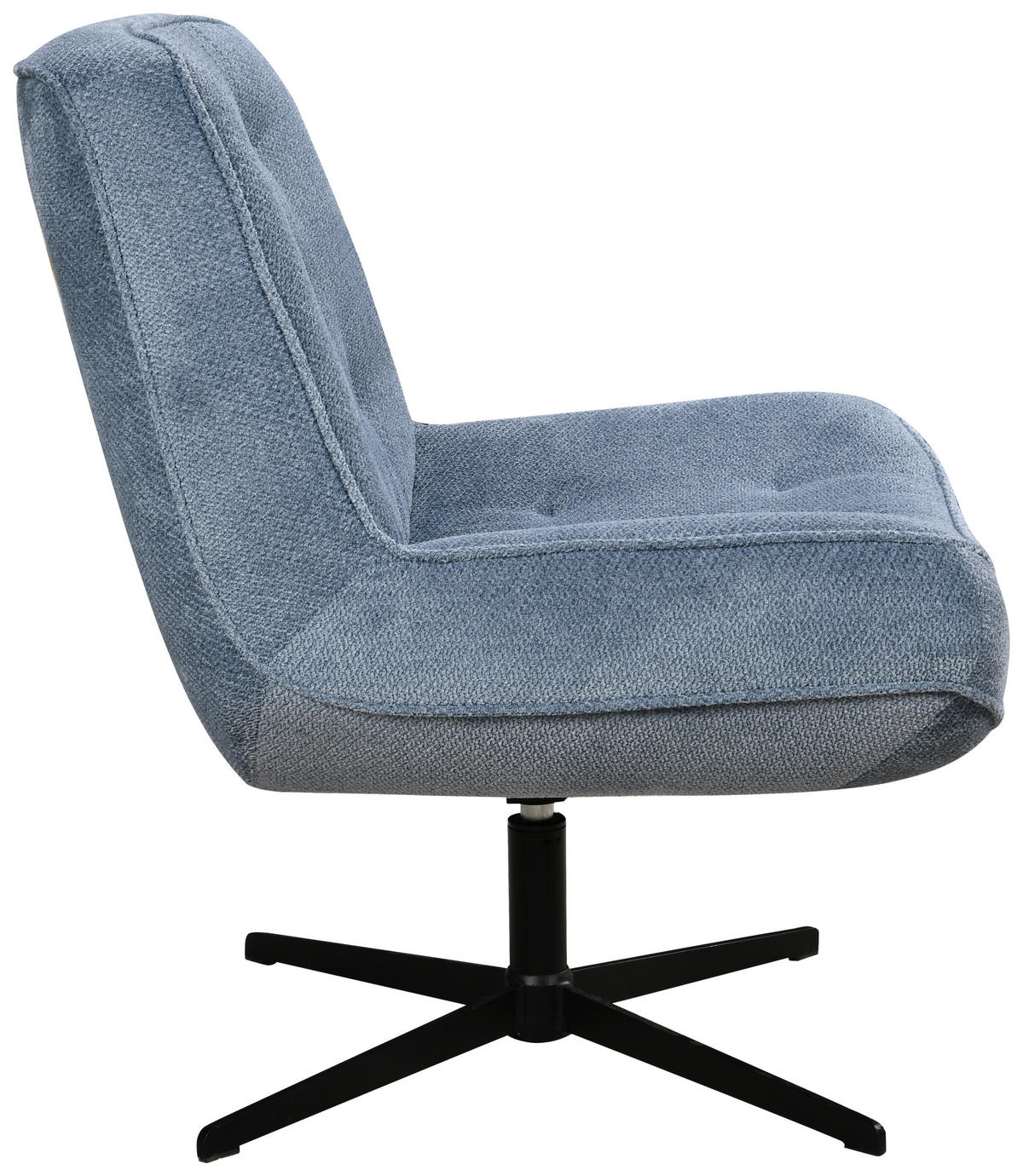 SESSEL in Struktur Blaugrau  - Blaugrau/Schwarz, Design, Holz/Textil (71/83/79cm) - Carryhome