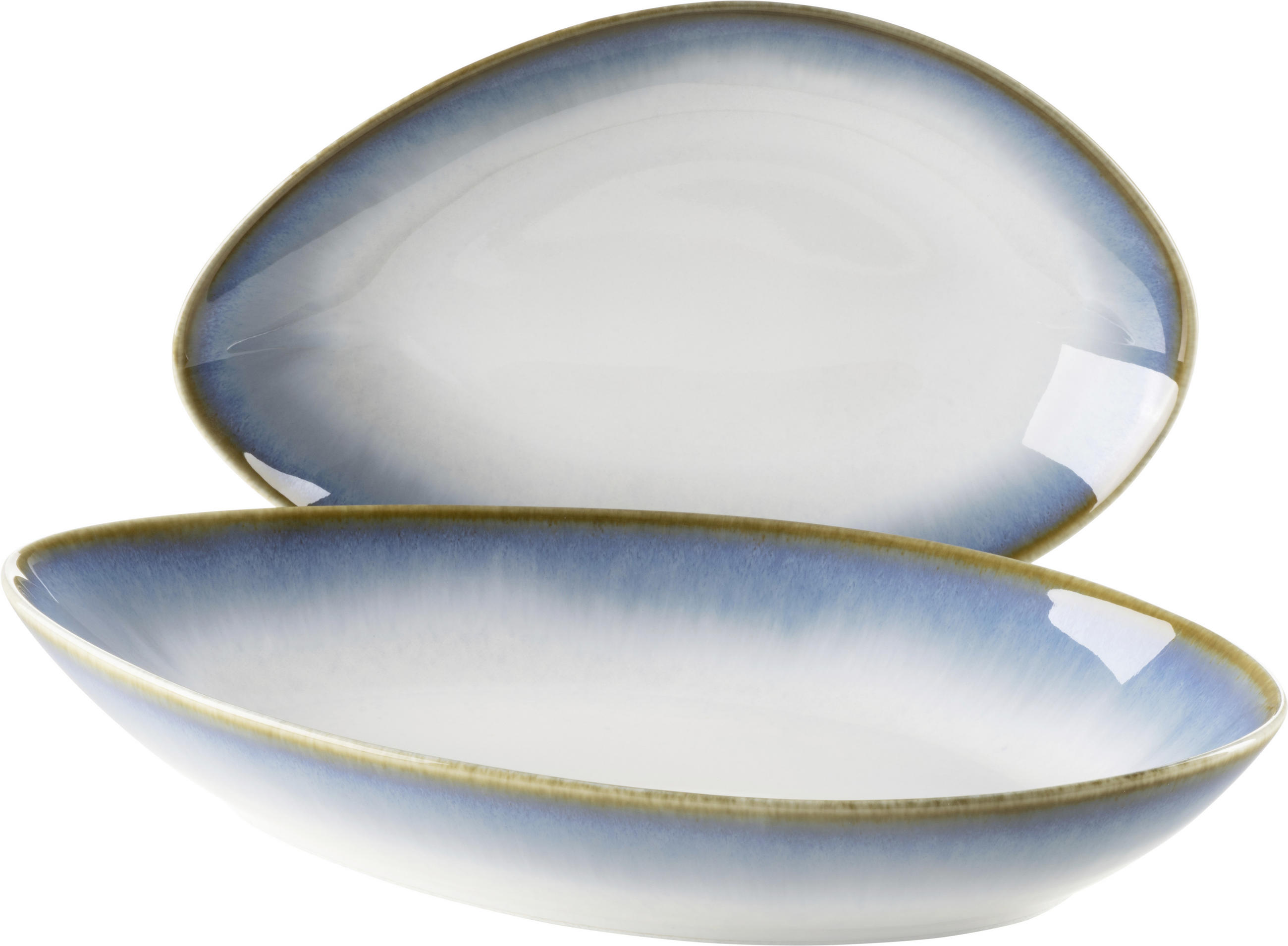 SCHÜSSELSET La Sinfonia   - Weiß/Hellblau, Basics, Keramik (35/9,7/24cm) - Mäser