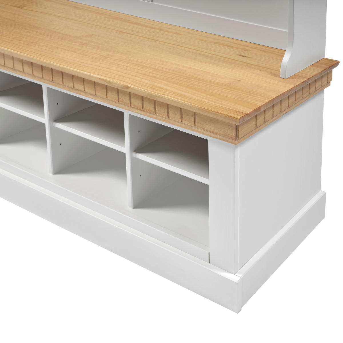 GARDEROBE  in 118/196/43 cm  - Naturfarben/Weiß, ROMANTIK / LANDHAUS, Holz (118/196/43cm) - MID.YOU