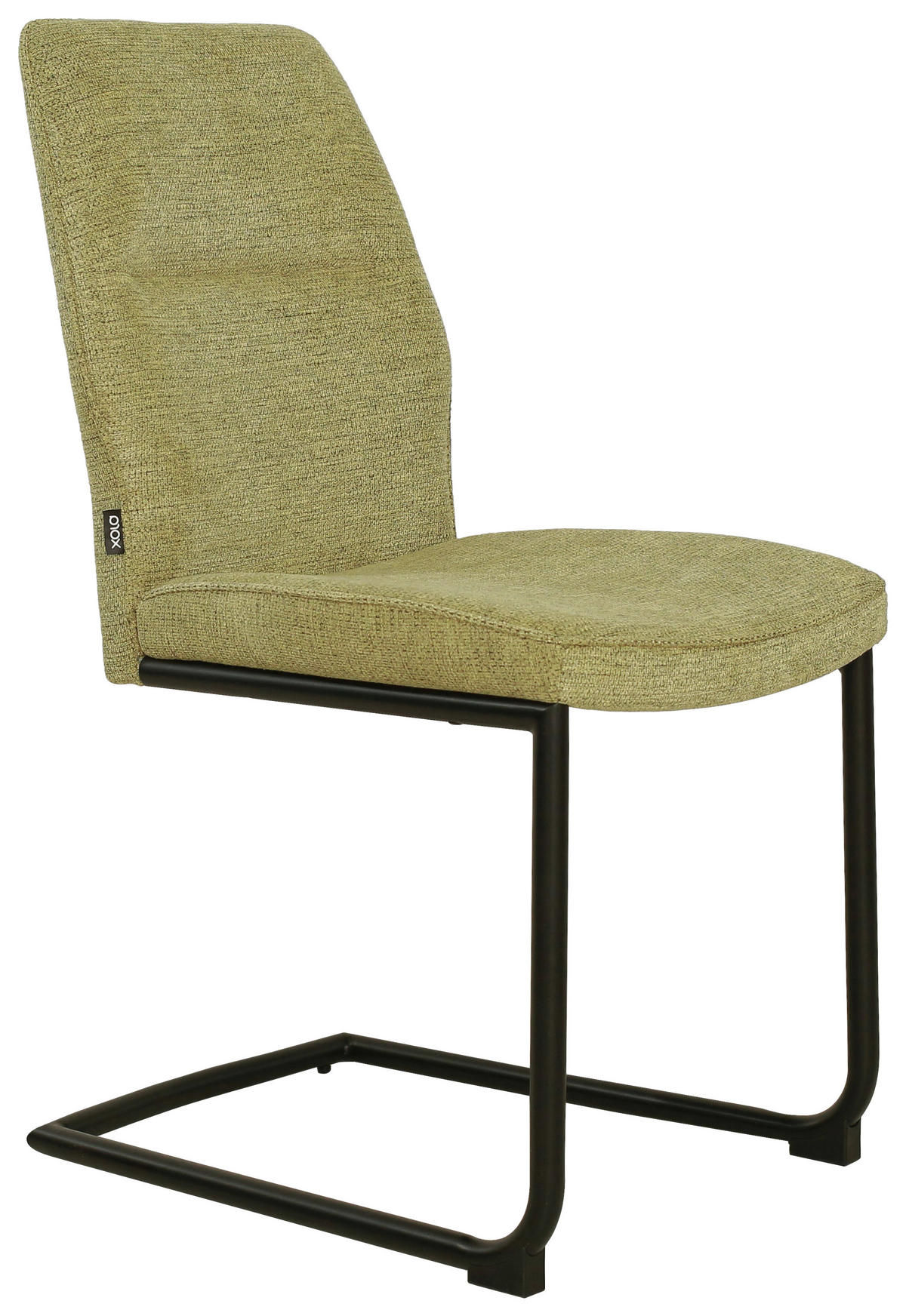 SZÁNKÓTALPAS SZÉK fém, textil zöld  - fekete/zöld, Design, textil/fém (45/91/62cm) - Xora