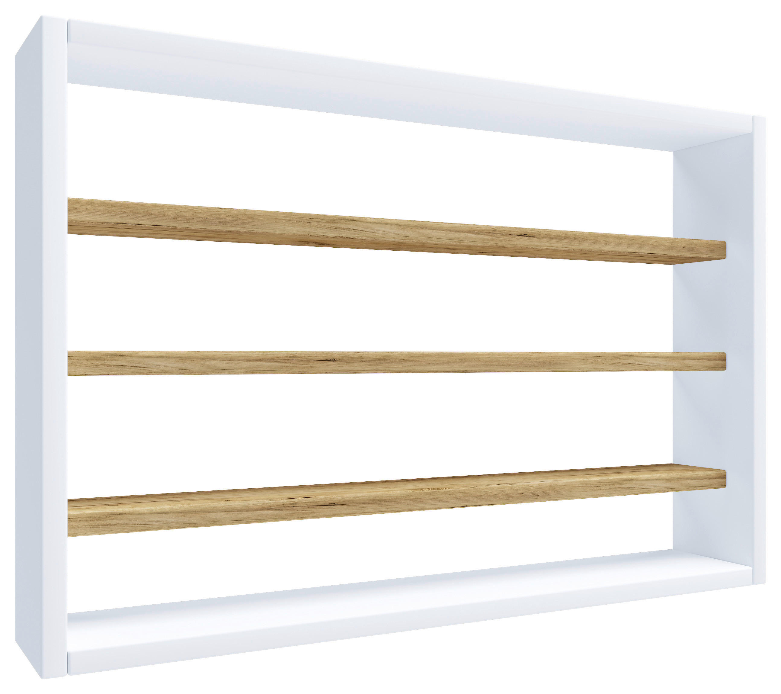 WANDREGAL Weiß, Honigeiche  - Honigeiche/Weiß, Design, Holzwerkstoff (60/40/10cm) - MID.YOU