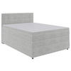 BOXSPRINGBETT 140/200 cm,  in Hellgrau, Matratze, Bettkasten, Topper, H3 = fest  - Hellgrau/Schwarz, KONVENTIONELL, Kunststoff/Textil (140/200cm) - Boxxx