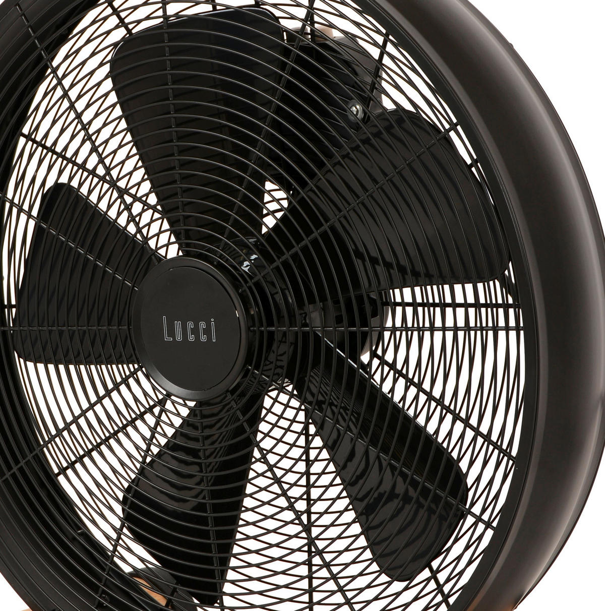BODENVENTILATOR - Schwarz/Kieferfarben, Basics, Holz/Metall (47/46/19cm)