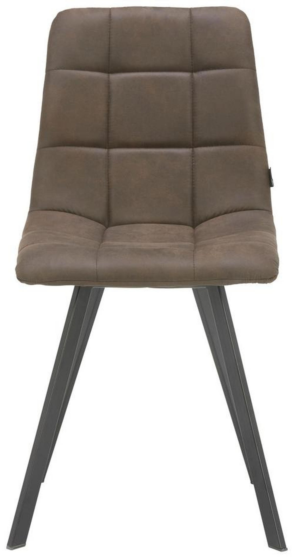 SCAUN in metal, textil maro, negru  - maro/negru, Design, metal/textil (46/88/54cm) - Carryhome