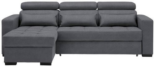 ROHOVÁ SEDAČKA, textil, antracitová - černá/antracitová, Design, textil/plast (179/240cm) - Carryhome