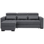 ECKSOFA in Webstoff Anthrazit  - Anthrazit/Schwarz, Design, Kunststoff/Textil (179/240cm) - Carryhome