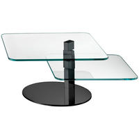 COUCHTISCH Sicherheitsglas, Flachglas, Klarglas 68/68/36 cm quadratisch Schwarz  - Schwarz, Design, Glas/Metall (68/68/36cm)