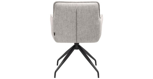 ARMLEHNSTUHL  in Eisen Mikrofaser  - Beige/Schwarz, Design, Textil/Metall (63/84/62cm) - Novel