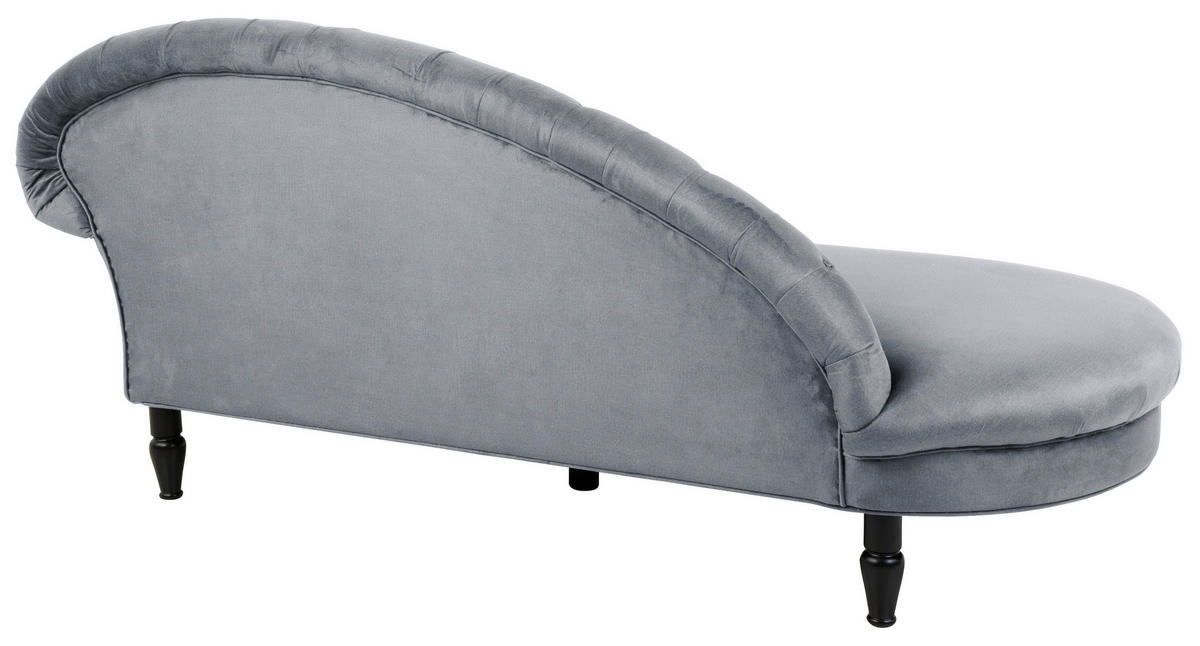 RÉCAMIERE Grau Velours  - Schwarz/Grau, Design, Holz/Textil (103/91/216cm) - MID.YOU