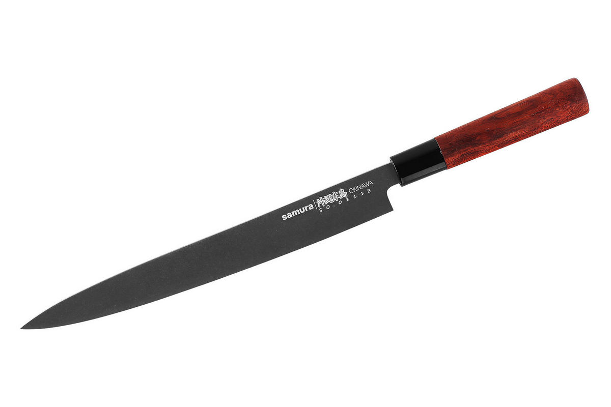 KUVARSKI NOŽ  Okinawa 42,5/4/2,3 cm           nerđajući čelik - braon/crna, Osnovno, drvo/metal (42,5/4/2,3cm) - Samura