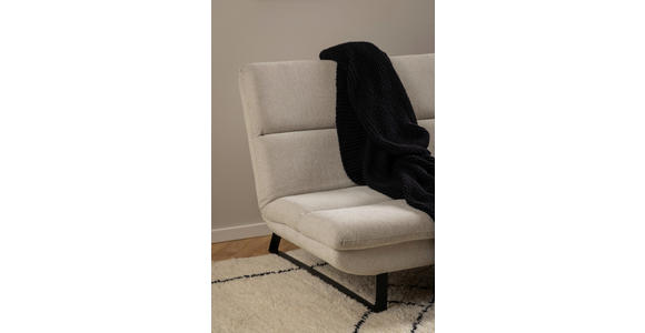SCHLAFSOFA Flachgewebe Beige - Beige/Schwarz, KONVENTIONELL, Textil/Metall (200/91/124cm) - Carryhome
