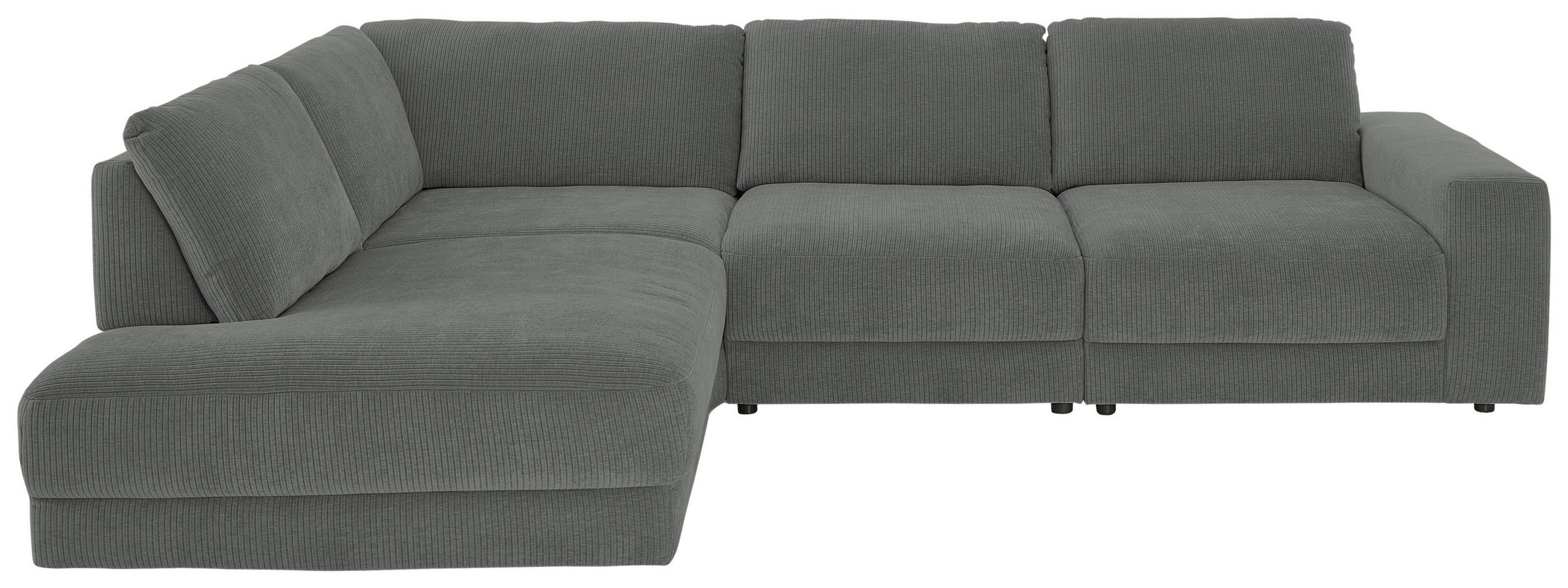 ECKSOFA in Chenille, Jacquard Grau  - Schwarz/Grau, Design, Kunststoff/Textil (242/316cm) - Niels Andersson