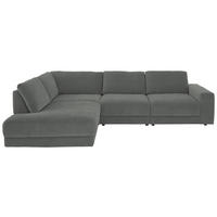 ECKSOFA in Chenille, Jacquard Grau  - Schwarz/Grau, Design, Kunststoff/Textil (242/316cm) - Niels Andersson
