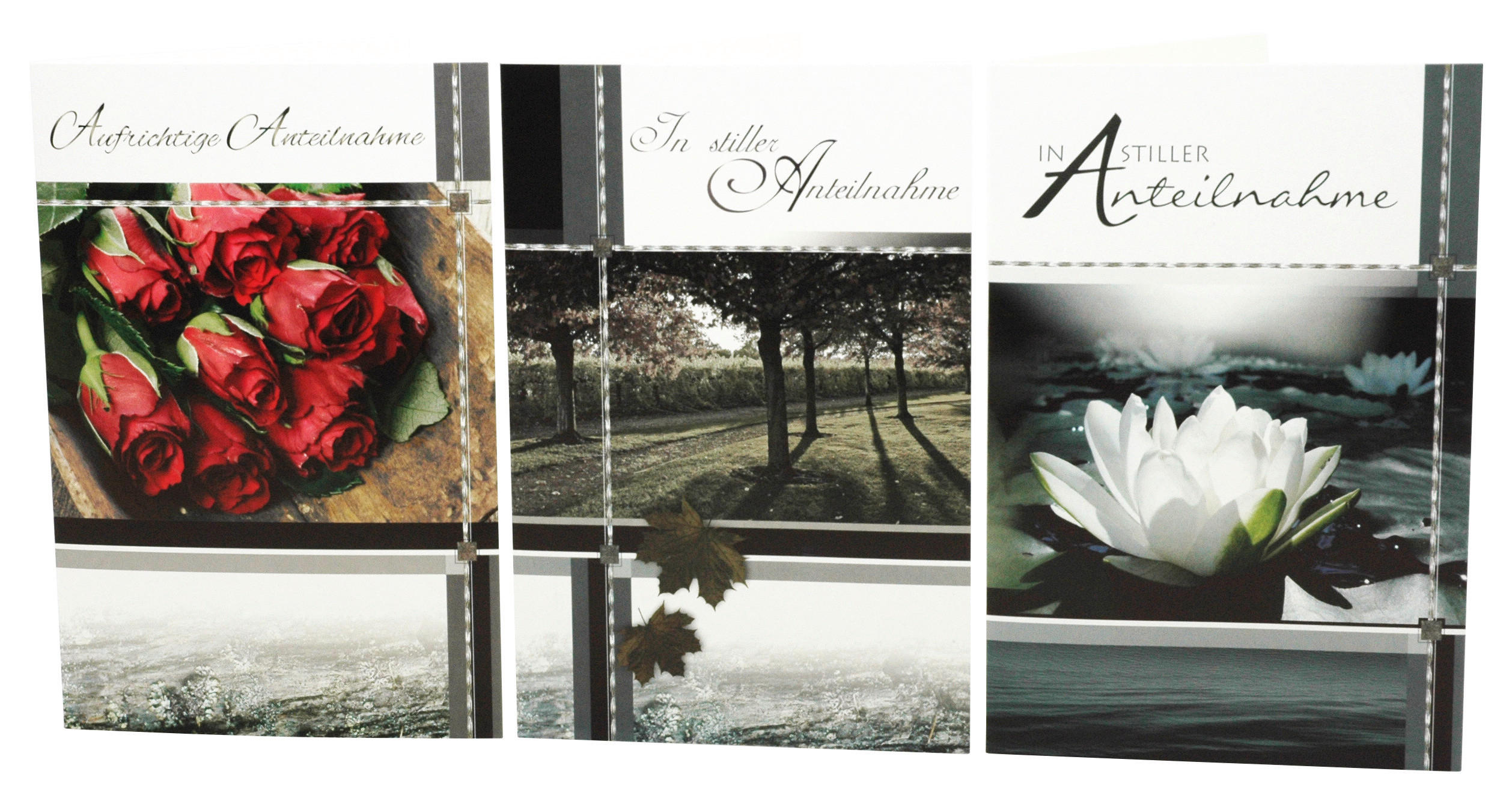 Trauerkarte Versch. Motive 11,5x17,5 Cm Mit Kuvert