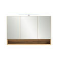 SPIEGELSCHRANK 100/64/20 cm  - Chromfarben/Eiche Wotan, Natur, Glas/Holzwerkstoff (100/64/20cm) - Xora