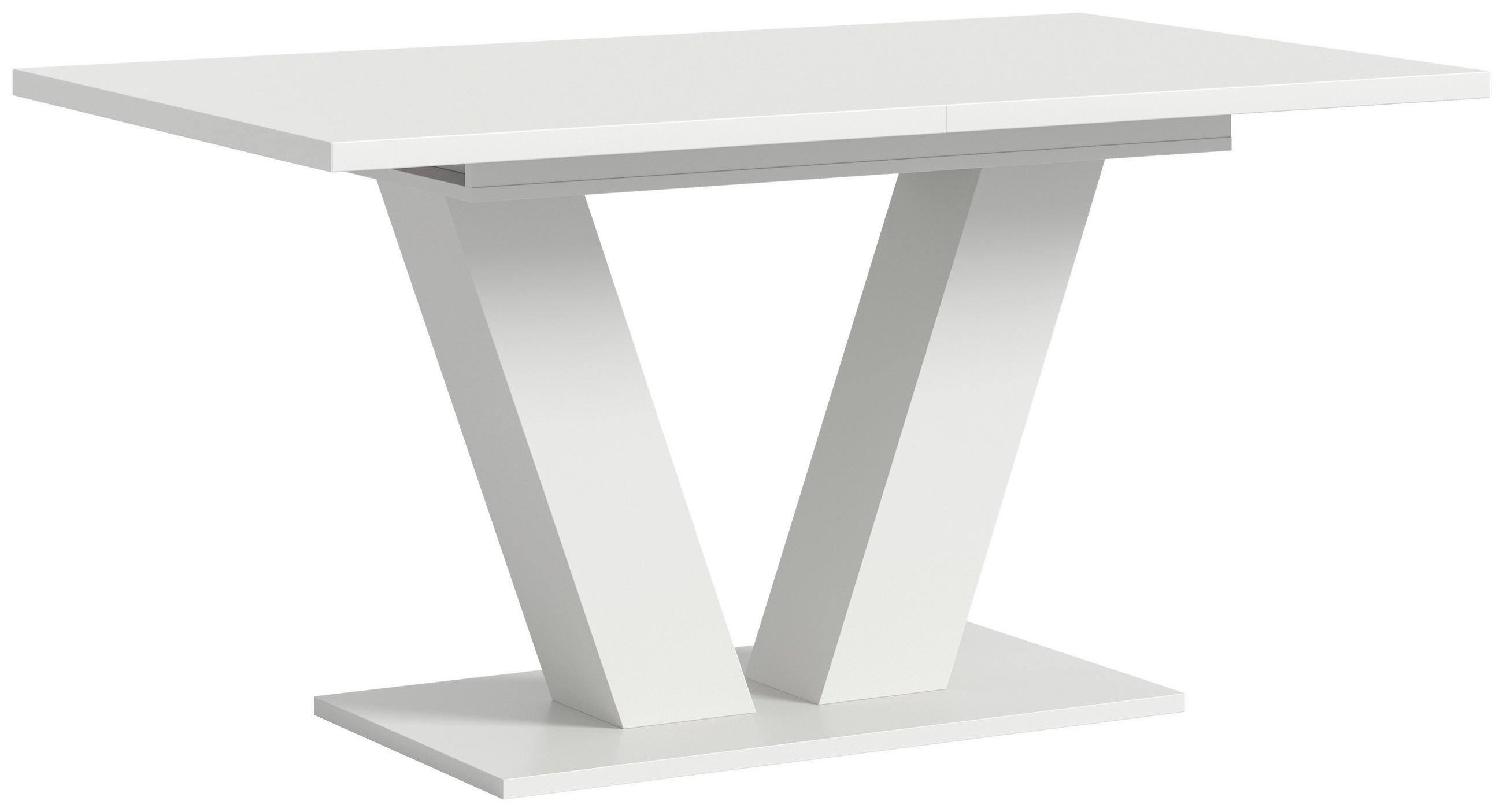 AUSZIEHTISCH Weiß rechteckig  ausziehbar  - Weiß, Trend, Holzwerkstoff (150-190/76/90cm)