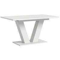 AUSZIEHTISCH Weiß rechteckig  ausziehbar  - Weiß, Trend, Holzwerkstoff (150-190/76/90cm)
