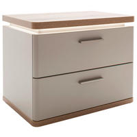 NACHTSCHRANK 60/48/41 cm  - Kaschmir/Eichefarben, Design, Holzwerkstoff/Metall (60/48/41cm) - Venda