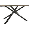 ESSTISCH rechteckig Eichefarben  - Eichefarben/Schwarz, Design, Holzwerkstoff/Metall (180/90/75cm) - Carryhome