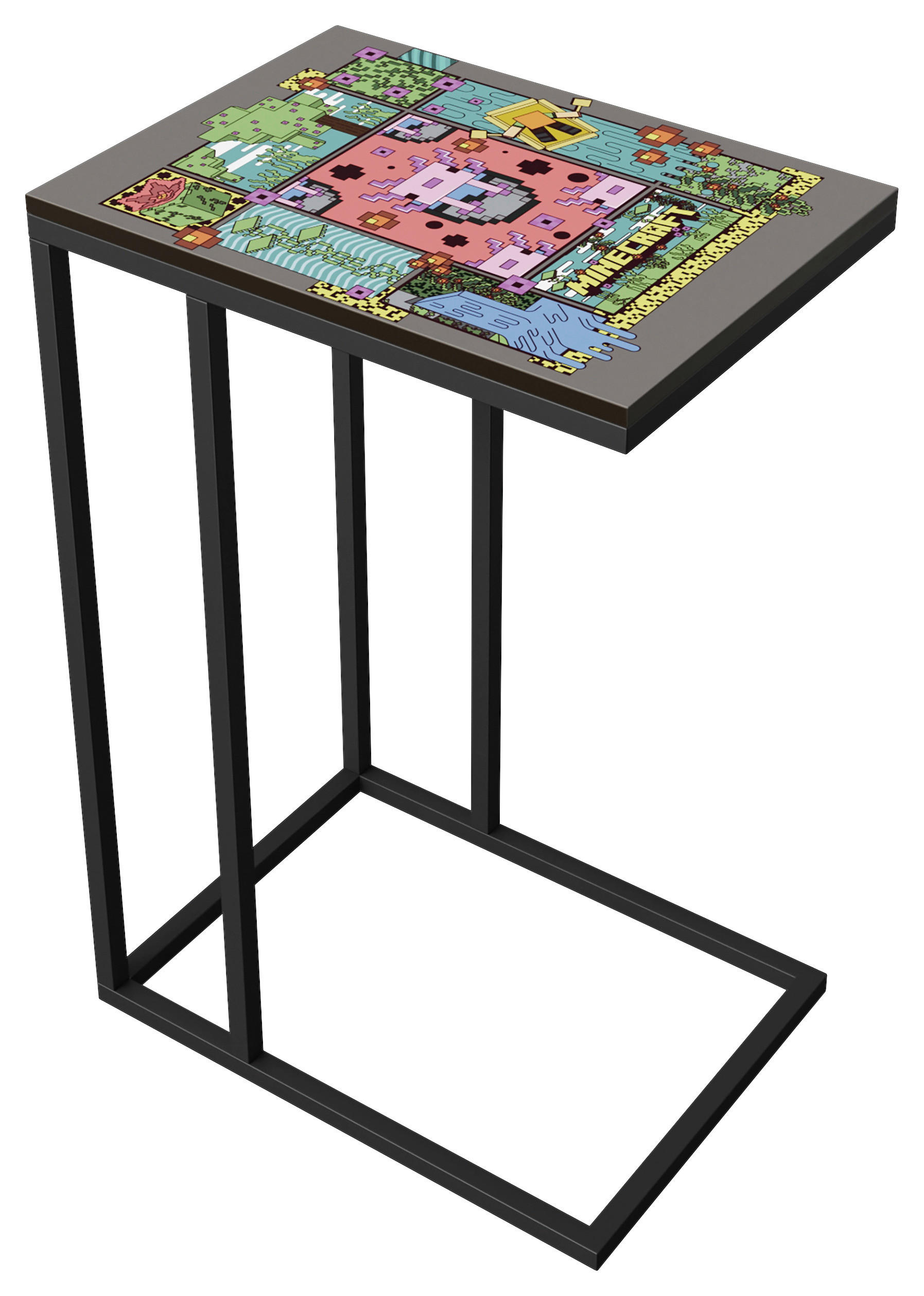 BEISTELLTISCH in Metall, Holzwerkstoff 40/29/60 cm  - Schwarz, MODERN, Holzwerkstoff/Metall (40/29/60cm) - Minecraft