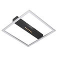 LED-DECKENLEUCHTE 40/40/6 cm   - Schwarz/Alufarben, Basics, Kunststoff/Metall (40/40/6cm) - Novel