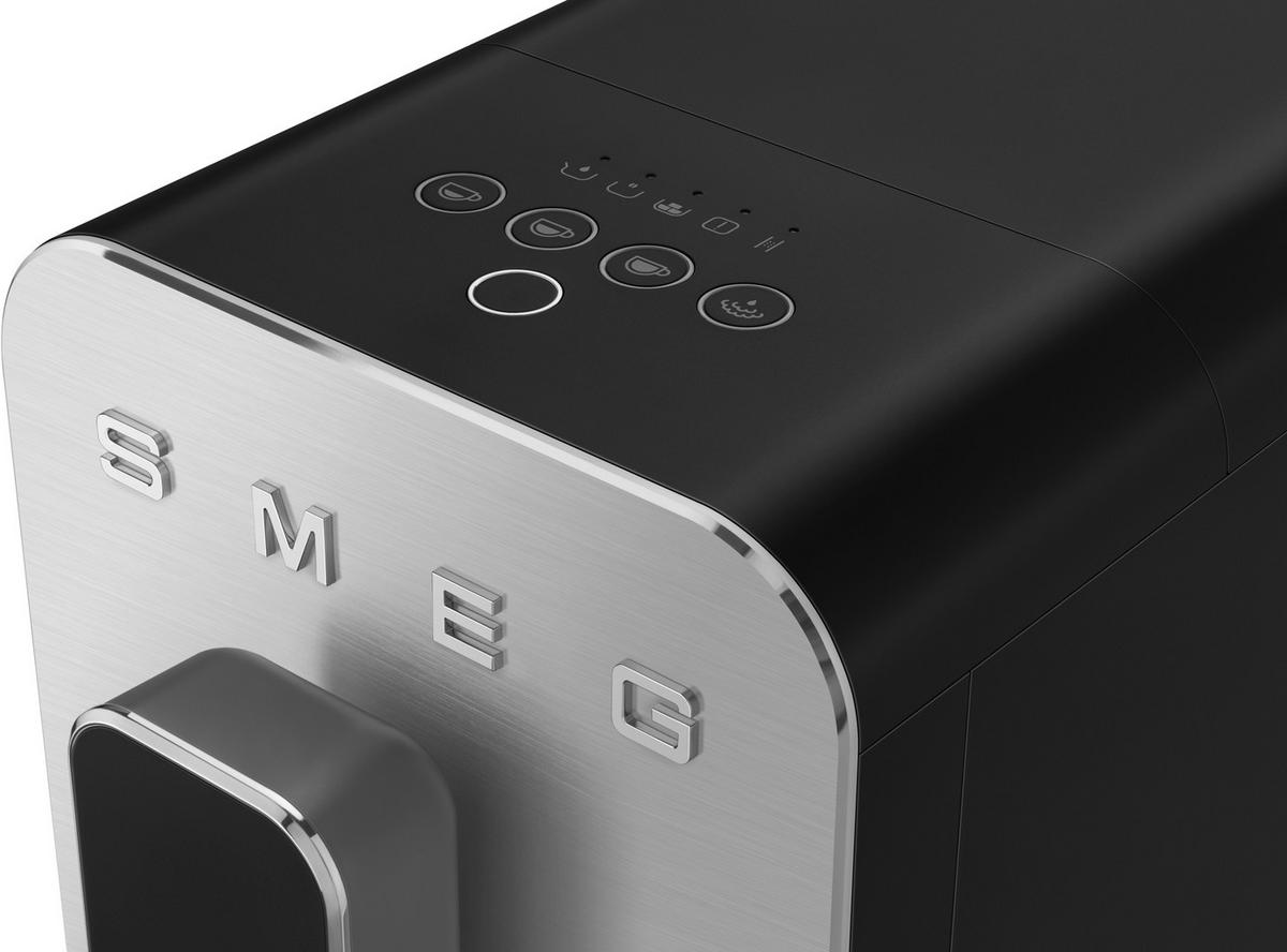 KAFFEEVOLLAUTOMAT 50'S STYLE  - Edelstahlfarben/Schwarz, Basics, Kunststoff/Metall (18/33,6/43,3cm) - SMEG