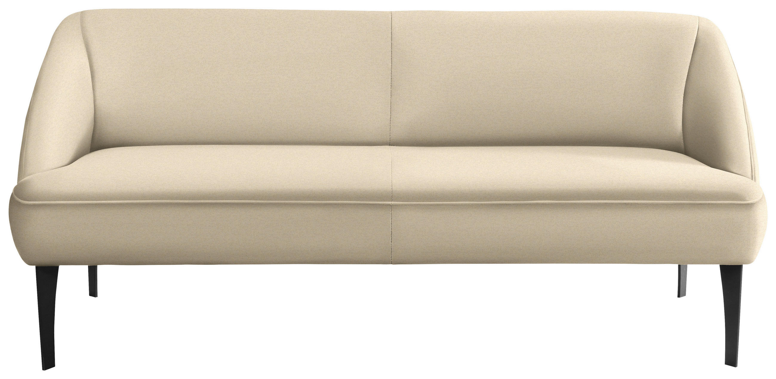 SITZBANK Textil Beige  - Beige/Schwarz, Konventionell, Textil/Metall (197/85/72cm) - Moderano