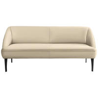 SITZBANK in Textil Beige  - Beige/Schwarz, KONVENTIONELL, Textil/Metall (217/85/72cm) - Moderano