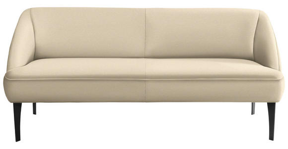 SITZBANK in Textil Beige  - Beige/Schwarz, KONVENTIONELL, Textil/Metall (177/85/72cm) - Moderano