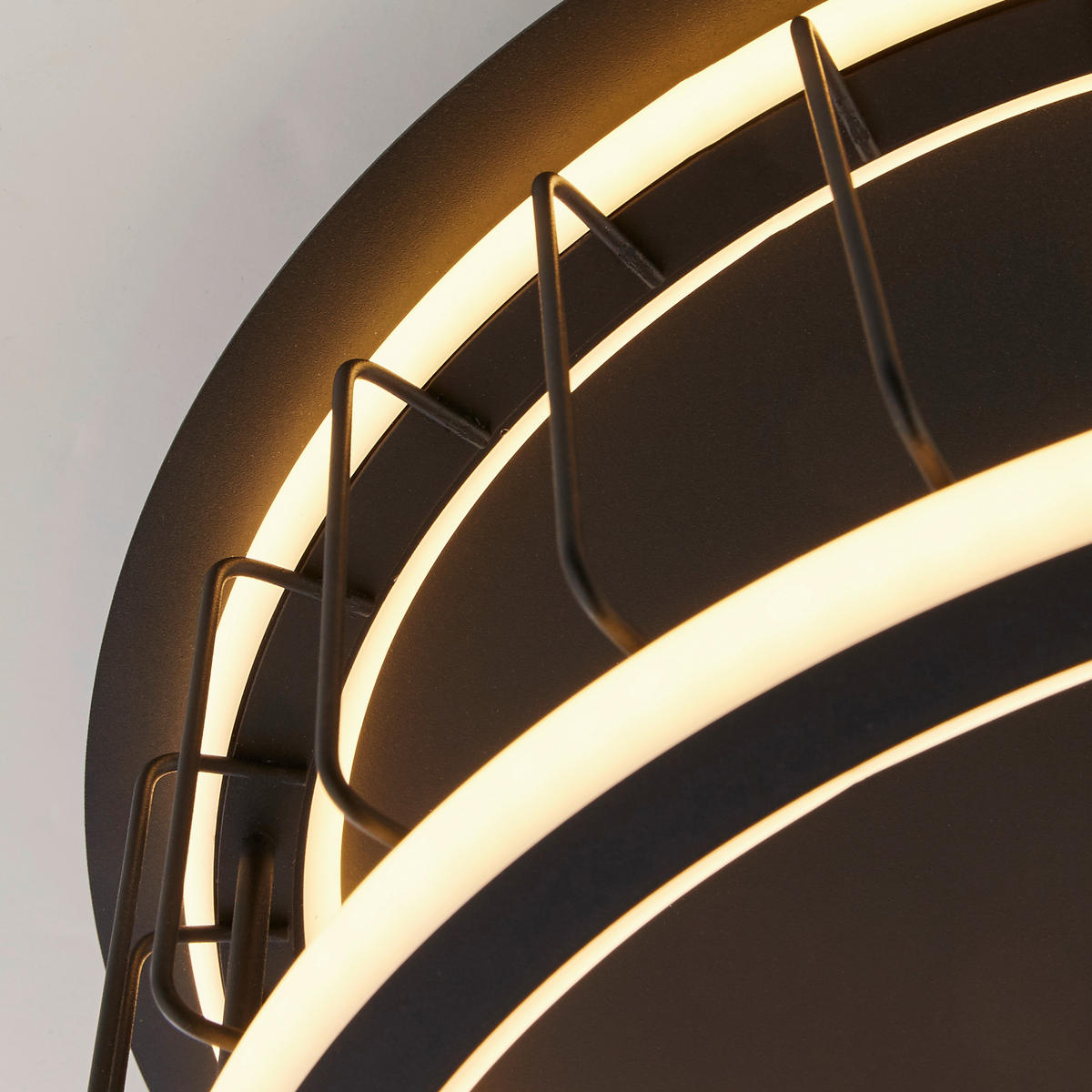 LED-TAKLAMPA Circolo 40/17,5 cm  - svart, Design, metall/plast (40/17,5cm)