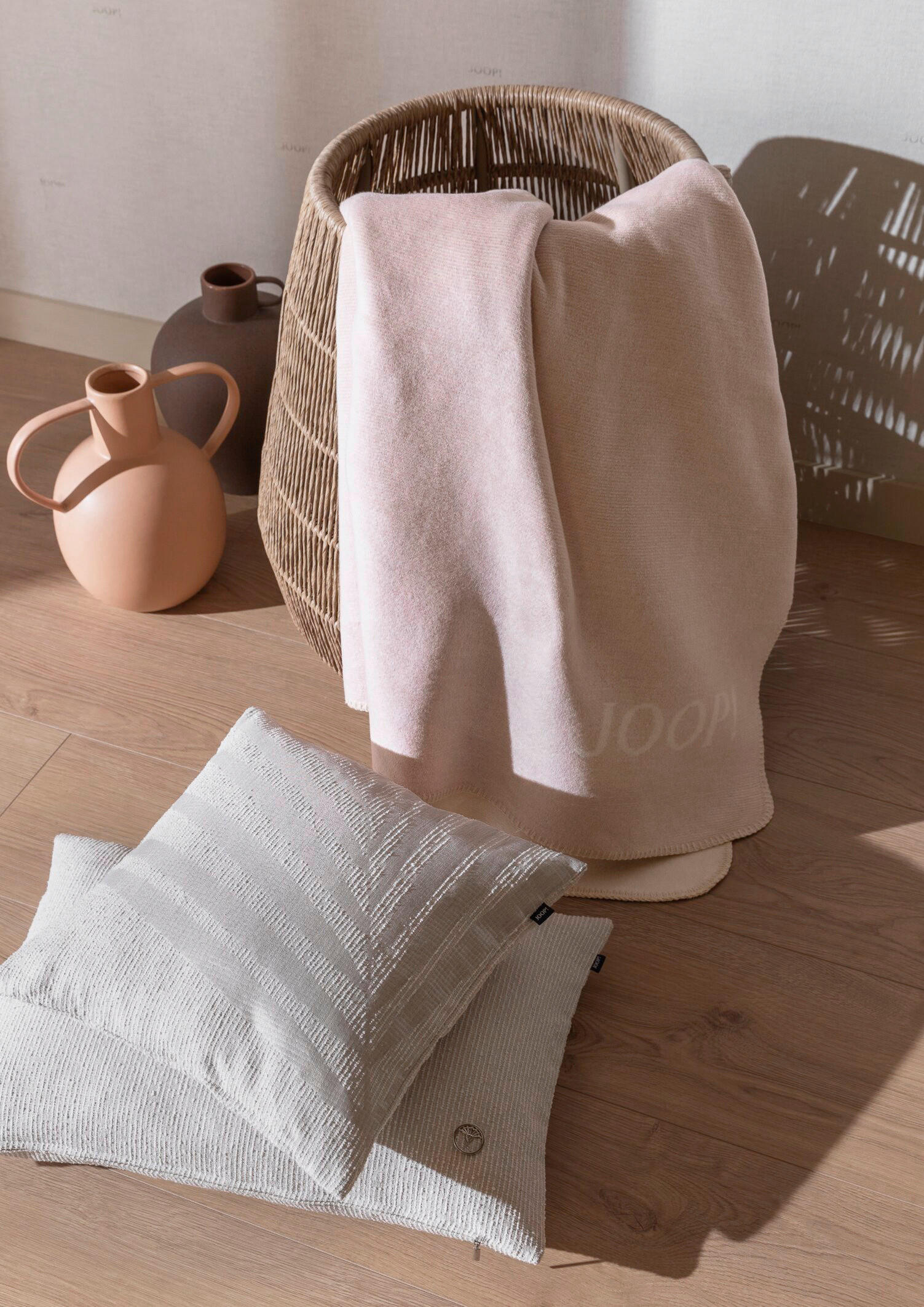 KISSENHÜLLE J!Leaf 40/60 cm  - Beige/Creme, Basics, Textil (40/60cm) - Joop!