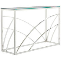 KONZOLNI STOL    120/40/78 cm  prozirno, boje kroma  metal  - prozirno/boje kroma, Trend, staklo/metal (120/40/78cm) - Xora