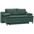 BOXSPRINGSOFA Webstoff Grün  - Schwarz/Grün, Design, Textil/Metall (200/100/108cm) - Novel