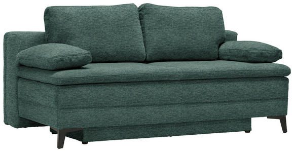 BOXSPRINGSOFA Webstoff Grün - Schwarz/Grün, Design, Textil/Metall (200/100/108cm) - Novel