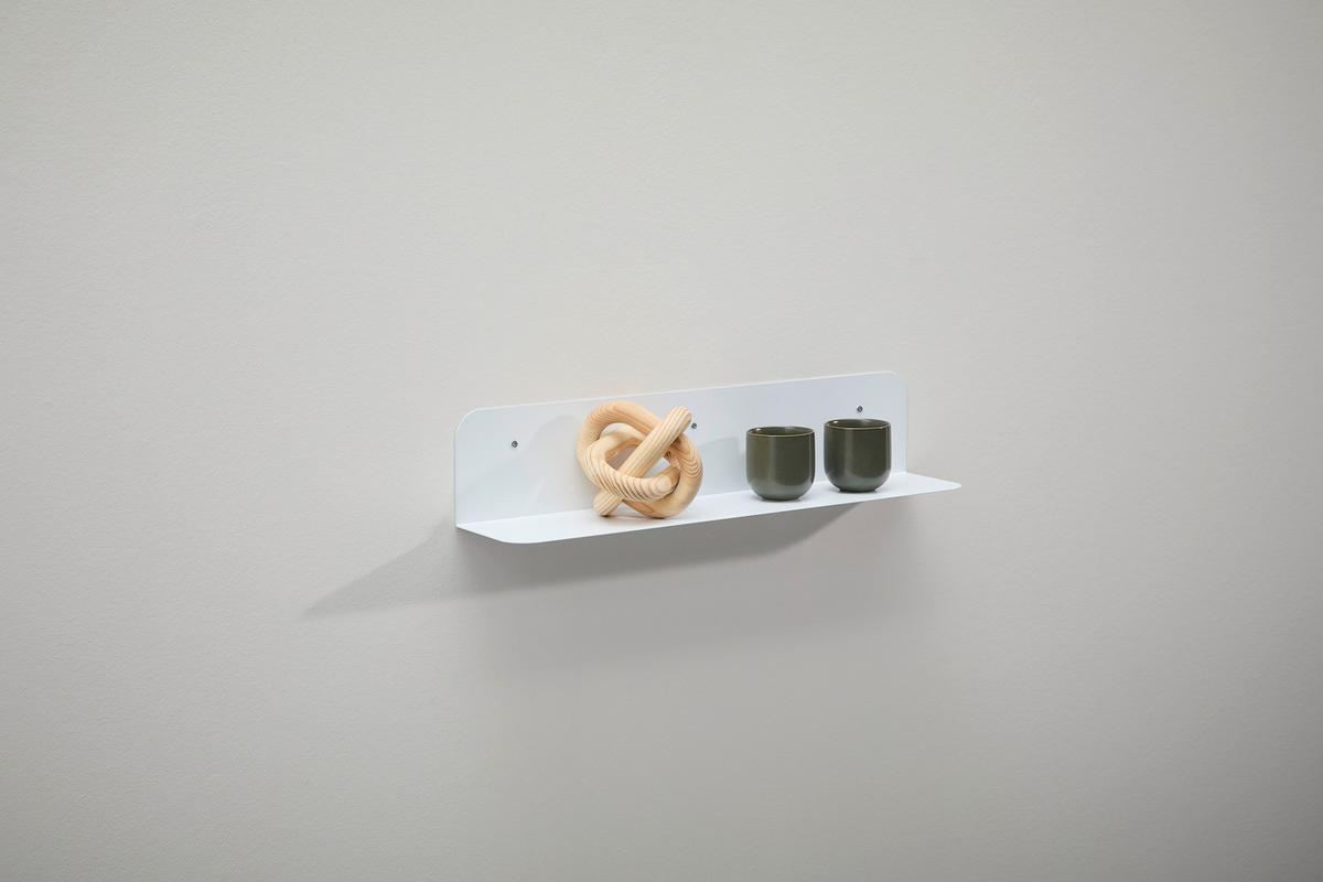 WANDBOARD Weiß  - Weiß, Design, Metall (60/12/12cm) - MID.YOU