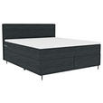 BOXSPRINGBETT 180/200 cm  in Anthrazit  - Anthrazit/Schwarz, KONVENTIONELL, Textil/Metall (180/200cm) - Carryhome