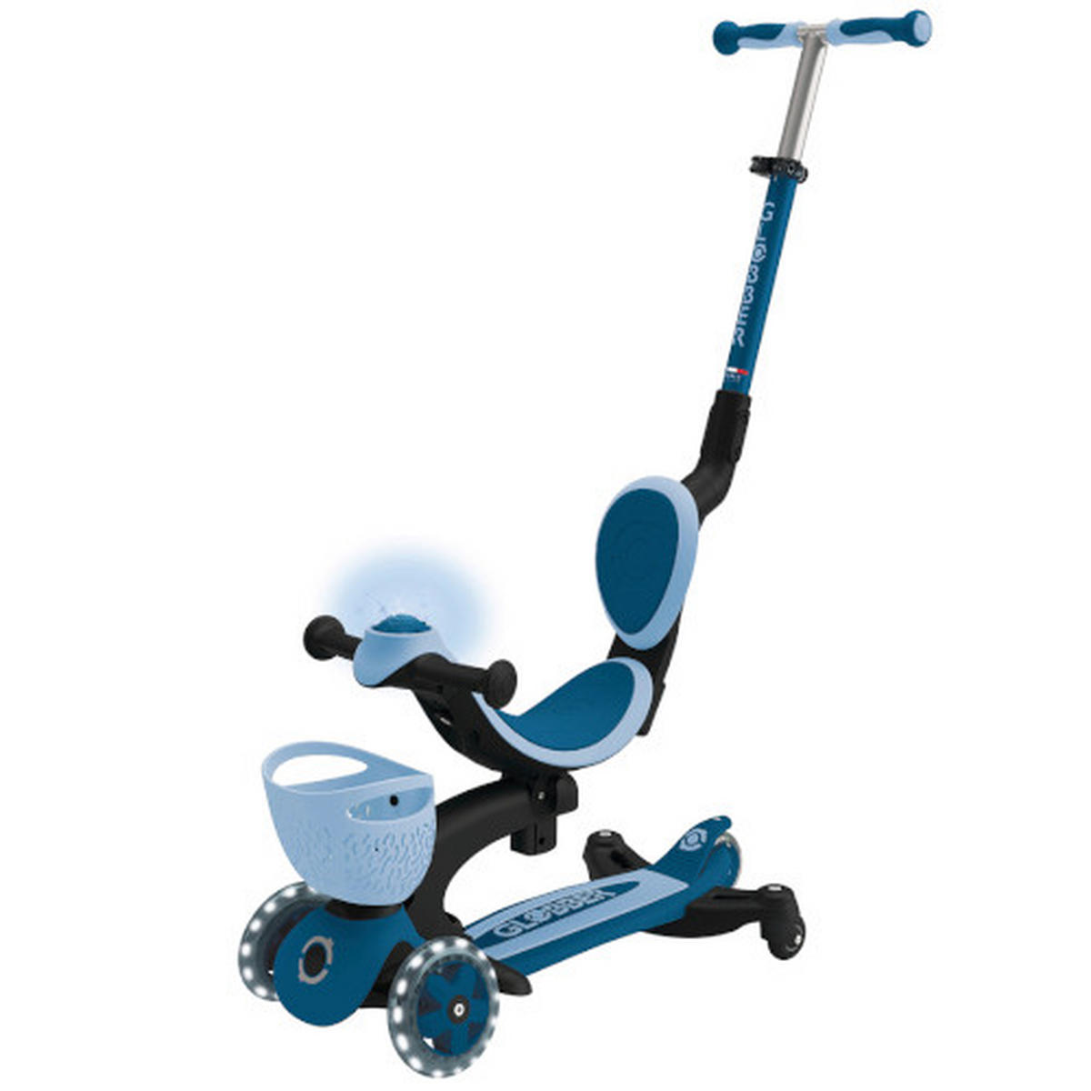 LAUFRAD GO-UP BABY 360 LIGHT 3IN1  - Petrol/Hellblau, LIFESTYLE, Kunststoff/Metall (75/29,5/102,5cm) - GLOBBER