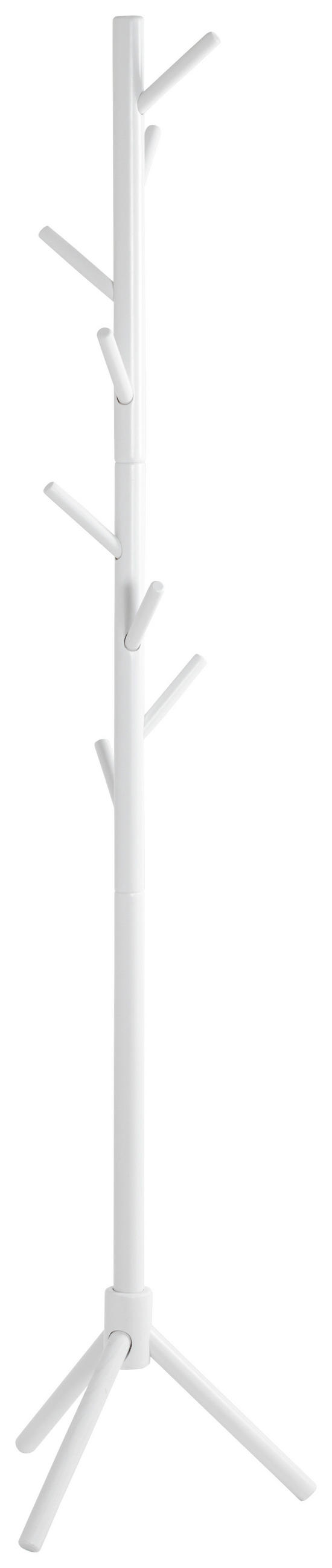 ŠATNÍ STOJAN - bílá, Konvenční, dřevo (43/174/43cm)