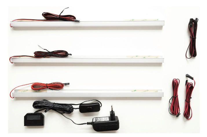 GLASBODENBELEUCHTUNGS-SET  - Schwarz/Weiß, Design, Kunststoff/Metall (30/1cm) - MID.YOU