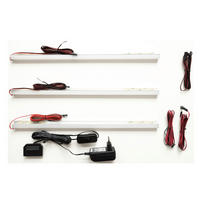 BELYSNING FÖR GLASHYLLA I SET - vit/svart, Design, metall/plast (30/1cm) - MID.YOU