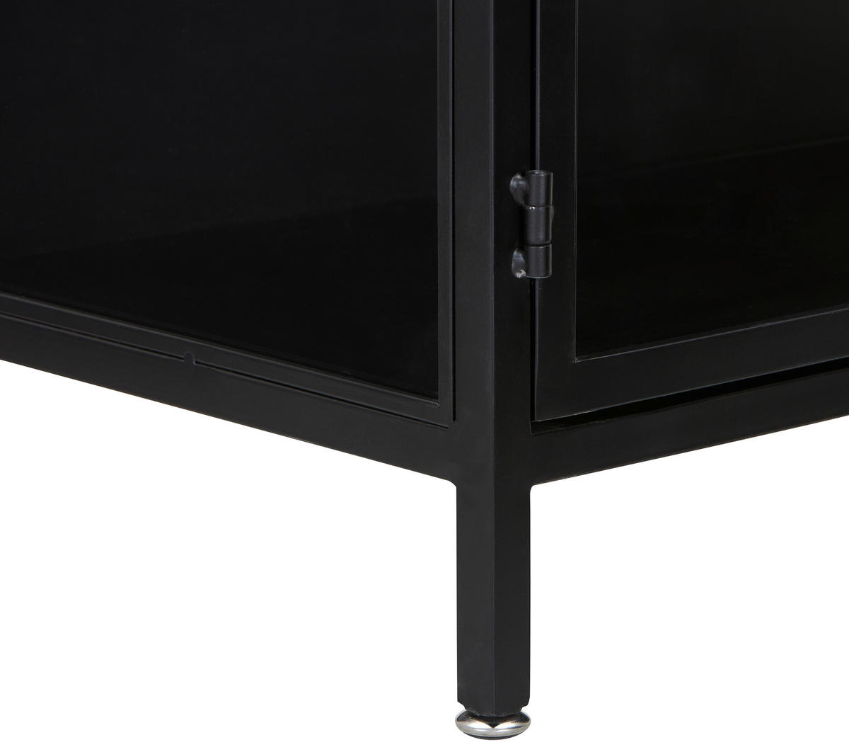 VITRINE  in Schwarz  - Schwarz, Design, Glas/Metall (90/160/40cm) - MID.YOU