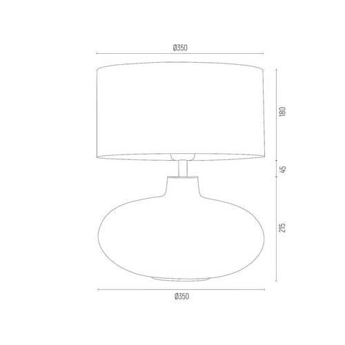 Thumbnail - Tischleuchte Argon Sekwana, Graphit, Weiß, Glas, Textil, zylindrisch,zylindrisch, 35x35x42 cm, CE, Lampen & Leuchten, In...