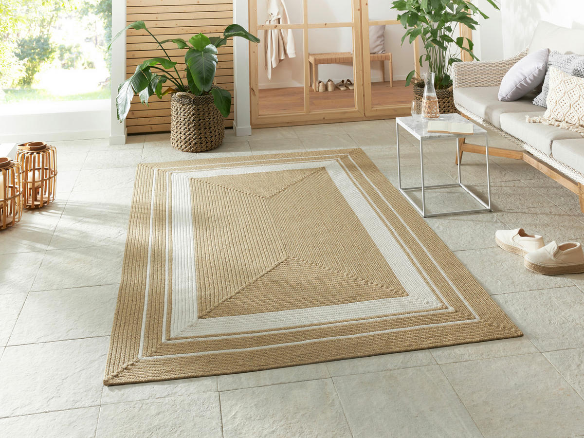 OUTDOORTEPPICH 160/230 cm Braided Creme, Beige  - Beige/Creme, Design, Kunststoff (160/230cm)