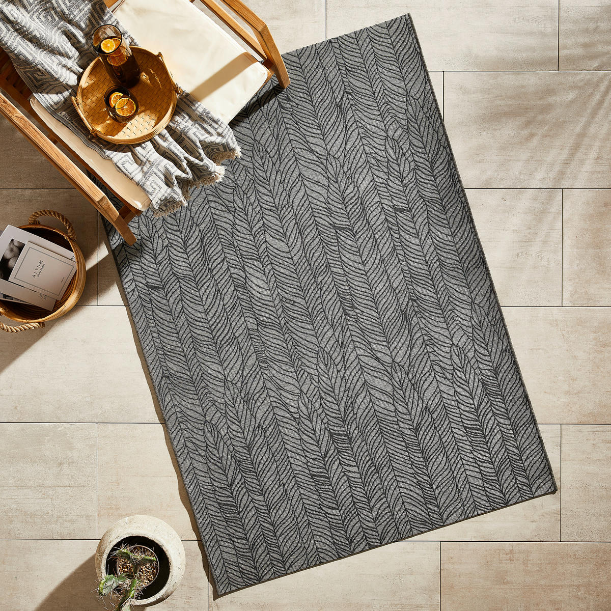 OUTDOORTEPPICH 160/230 cm Napoli  - Grau, Konventionell, Textil (160/230cm) - Ambia Garden