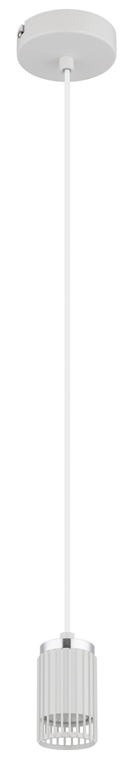 ZÁVĚSNÉ SVÍTIDLO, 10/120 cm  - bílá/barvy chromu, Design, kov/plast (10/120cm) - Globo