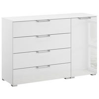 SIDEBOARD 120/81/42 cm Klar, Weiss  - Klar/Weiss, Design, Glas/Holzwerkstoff (120/81/42cm) - Novel