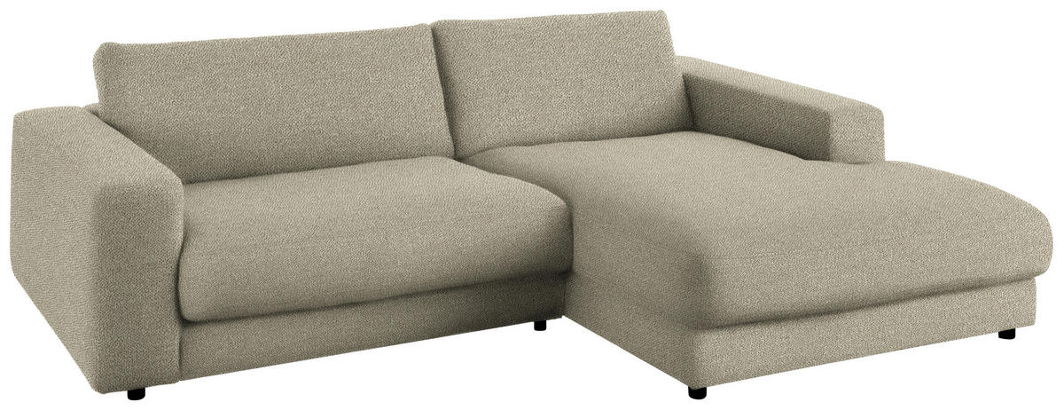ECKSOFA in Flachgewebe Hellgrün  - Schwarz/Hellgrün, Design, Kunststoff/Textil (270/190cm) - Lomoco